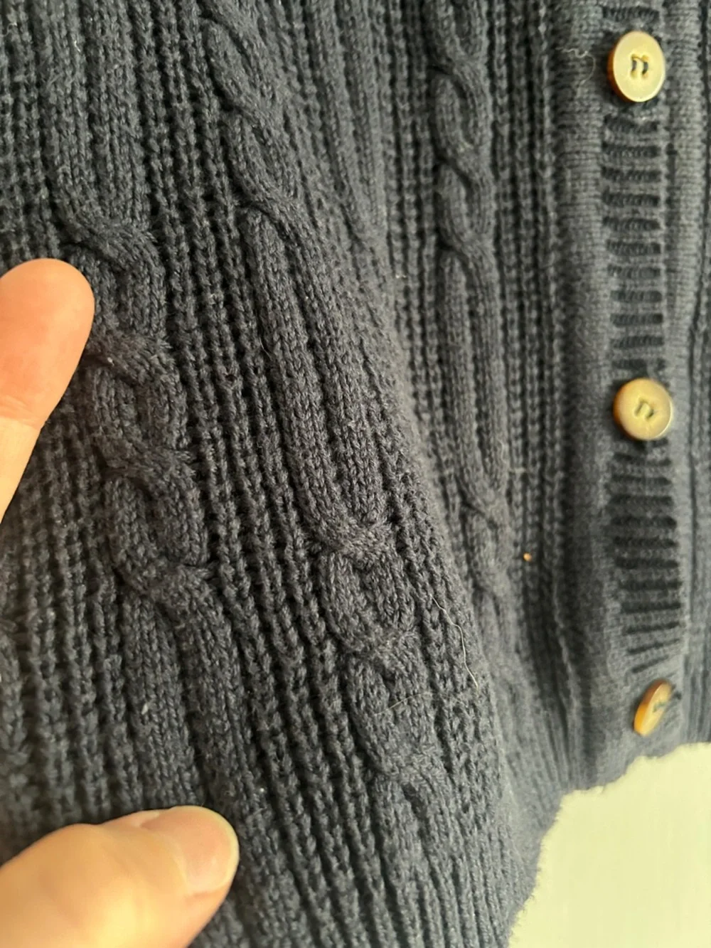 Marsh Landing Navy Cotton Cable Knit Vest - Picture 3 of 4